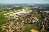 Flughafen in Dresden Klotzsche im Bundesland Sachsen