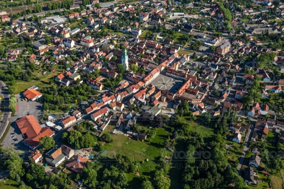 Stadtzentrum von Ruhland im Bundesland Sachsen