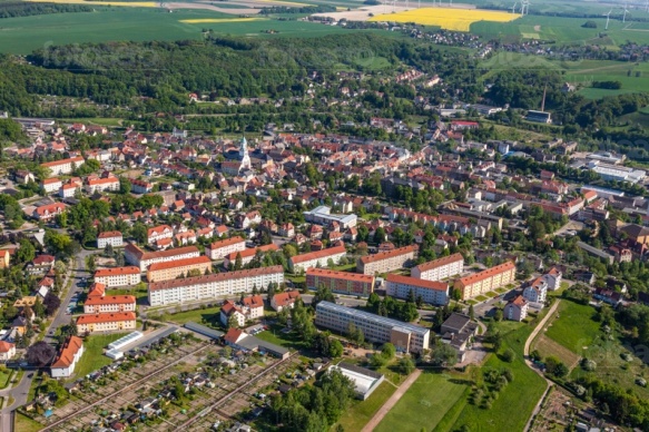 Die Stadt Roßwein an der Freiberger Mulde im Bundesland Sachsen.