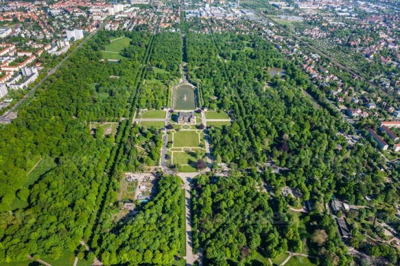 Der Große Garten in Dresden bei Sachsen.