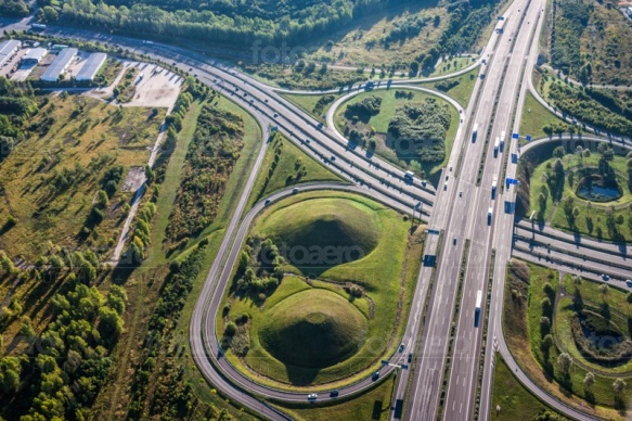 Die Autobahn A14 in Leipzig.