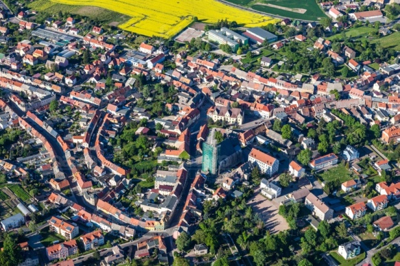 Die Stadt Lommatzsch im Bundesland Sachsen