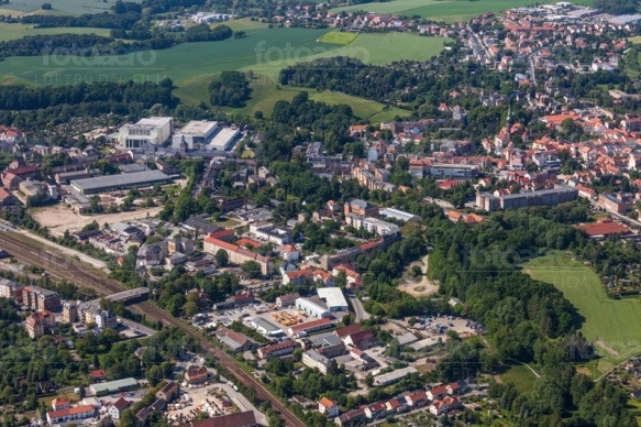 Blick auf Radeberg im Bundesland Sachsen