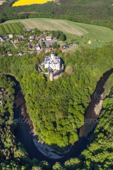 Rochsburg mit Schloss im Bundesland Sachsen.