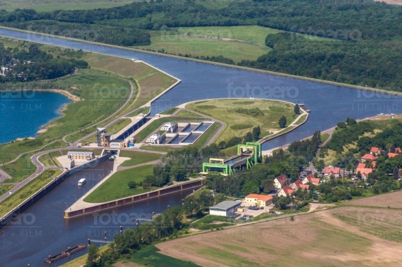 Schiffshebewerk Rothensee bei Magdeburg im Bundesland Sachsen-Anhalt