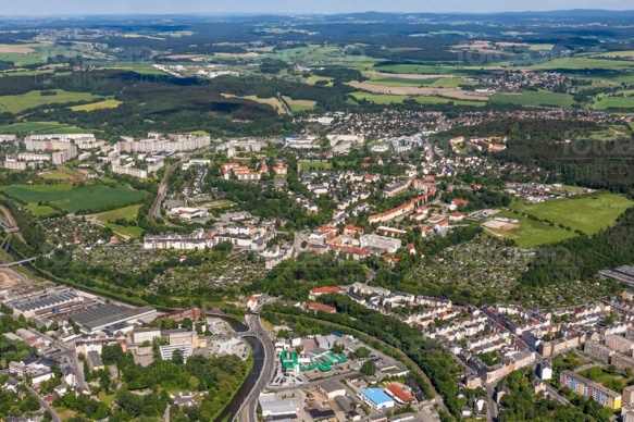 Blick aud den östlichen Teil Plauens im Bundesland Sachsen