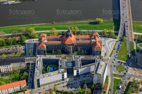 Sächsische Staatskanzlei in Dresden im Bundesland Sachsen