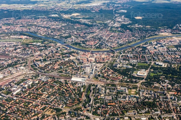 Dresden im Bundesland Sachsen von oben