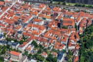 Die Altstadt in Pirna bei Sachsen, mit Blick auf den Markt.