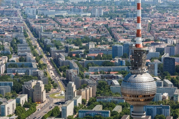 Berliner Ortsteil Mitte mit dem Fernsehturm.