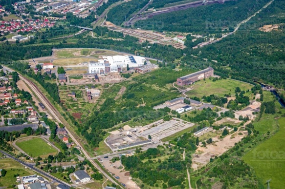 Kraftwerksmuseum und Gewerbegebiet Hirschfelde im Bundesland Sachsen