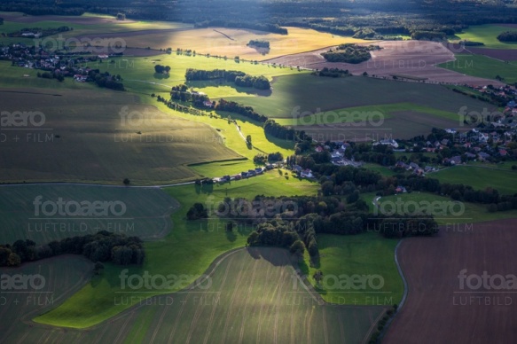 Felderlandschaft in der NÃ¤he von Bischofswerda im Bundesland Sachsen