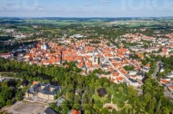 Blick über die Stadt Freiberg im Bundesland Sachsen