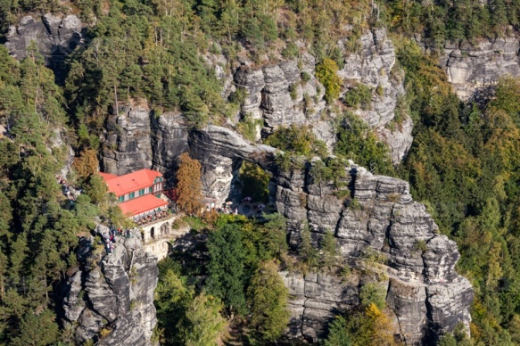 Felsen in der Sächsischen Schweiz im Bundesland Sachsen