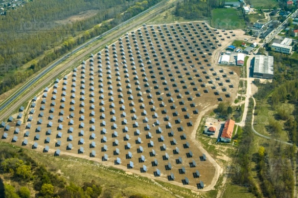 Solargewinung in Borna bei Leipzig.
