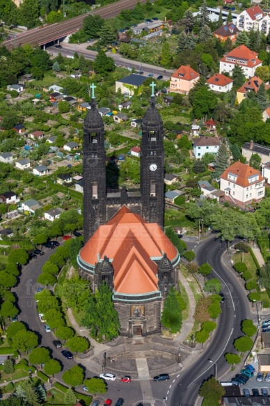 Christuskirche im Dresdner Stadtteil Strehlen im Bundesland Sachsen