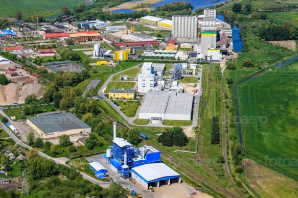 Industriegebiet in der Stadt Malchin im Bundesland Mecklenburg-Vorpommern