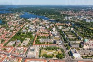Die nördliche Innenstadt von Potsdam bei Brandenburg.