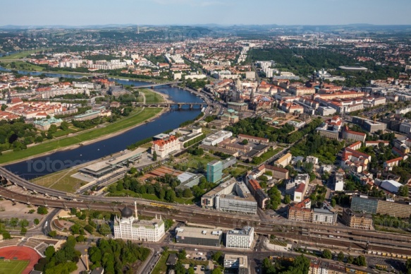 Dresdner Stadtkern im Bundesland Sachsen