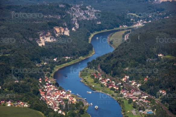 Elbtal der Sächsischen Schweiz bei Wehlen im Bundesland Sachsen