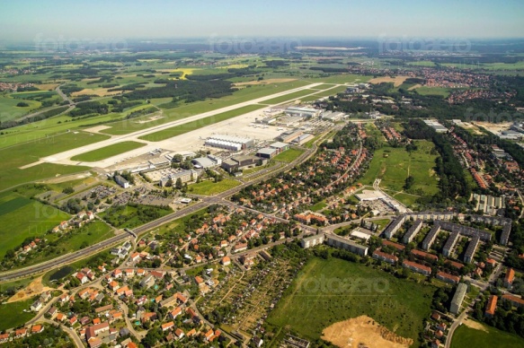 Flughafen in Dresden Klotzsche im Bundesland Sachsen
